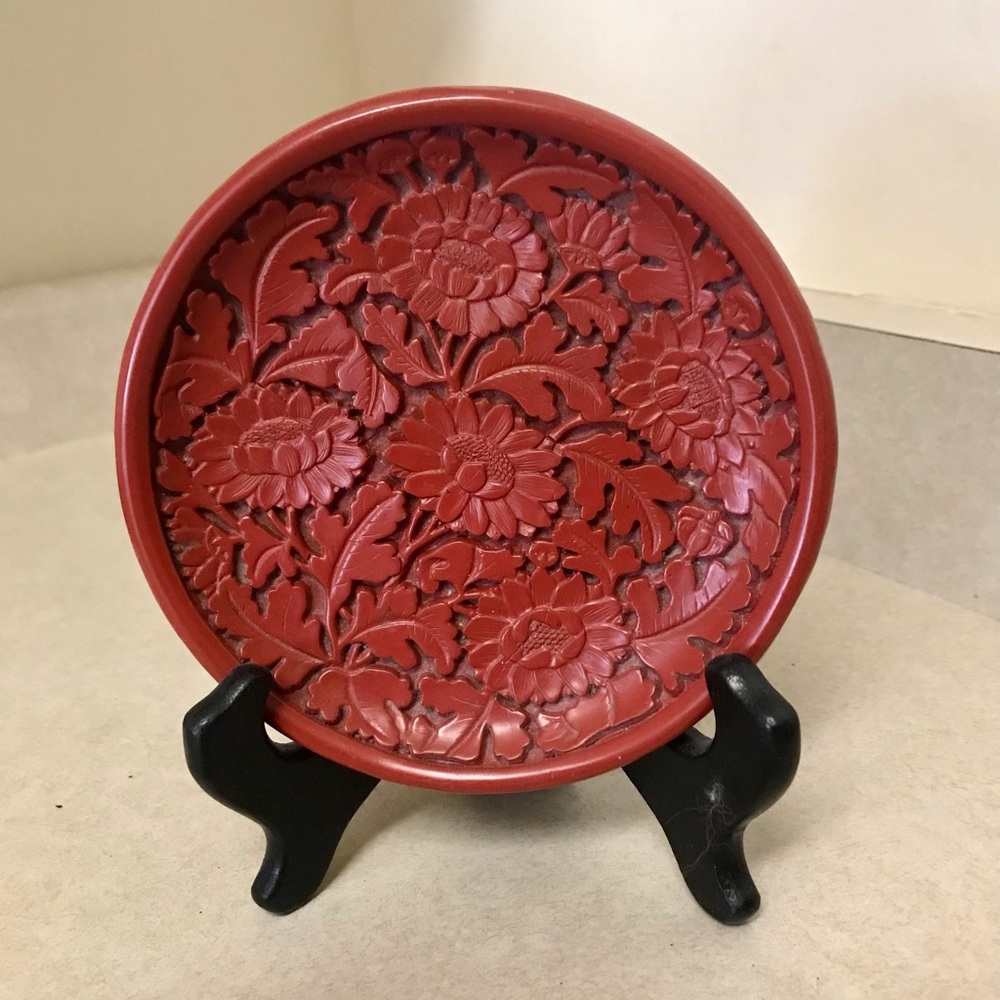Asian Decorative Plate and Stand